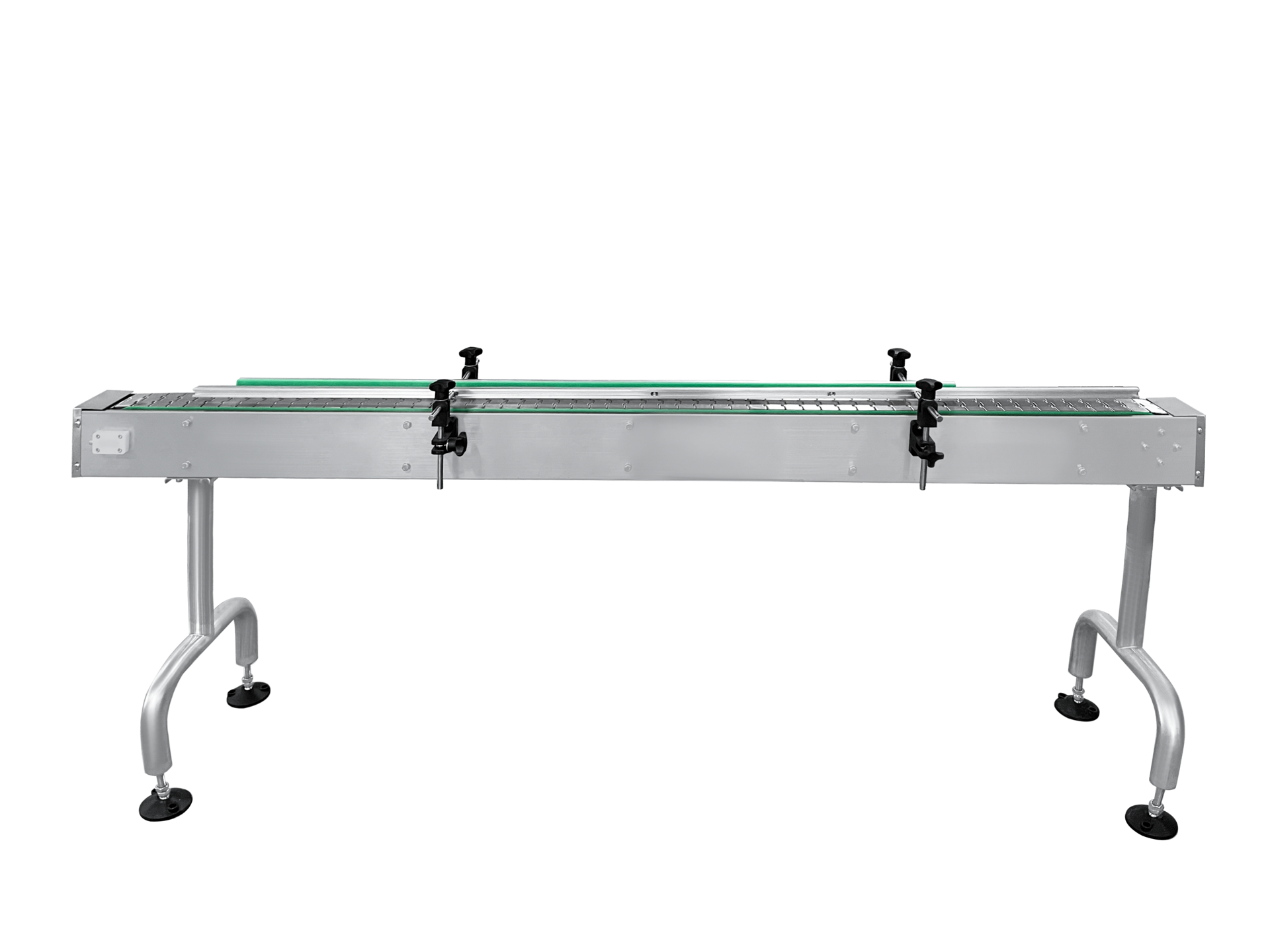 Stainless Steel Chain Plate Conveyor: Front view