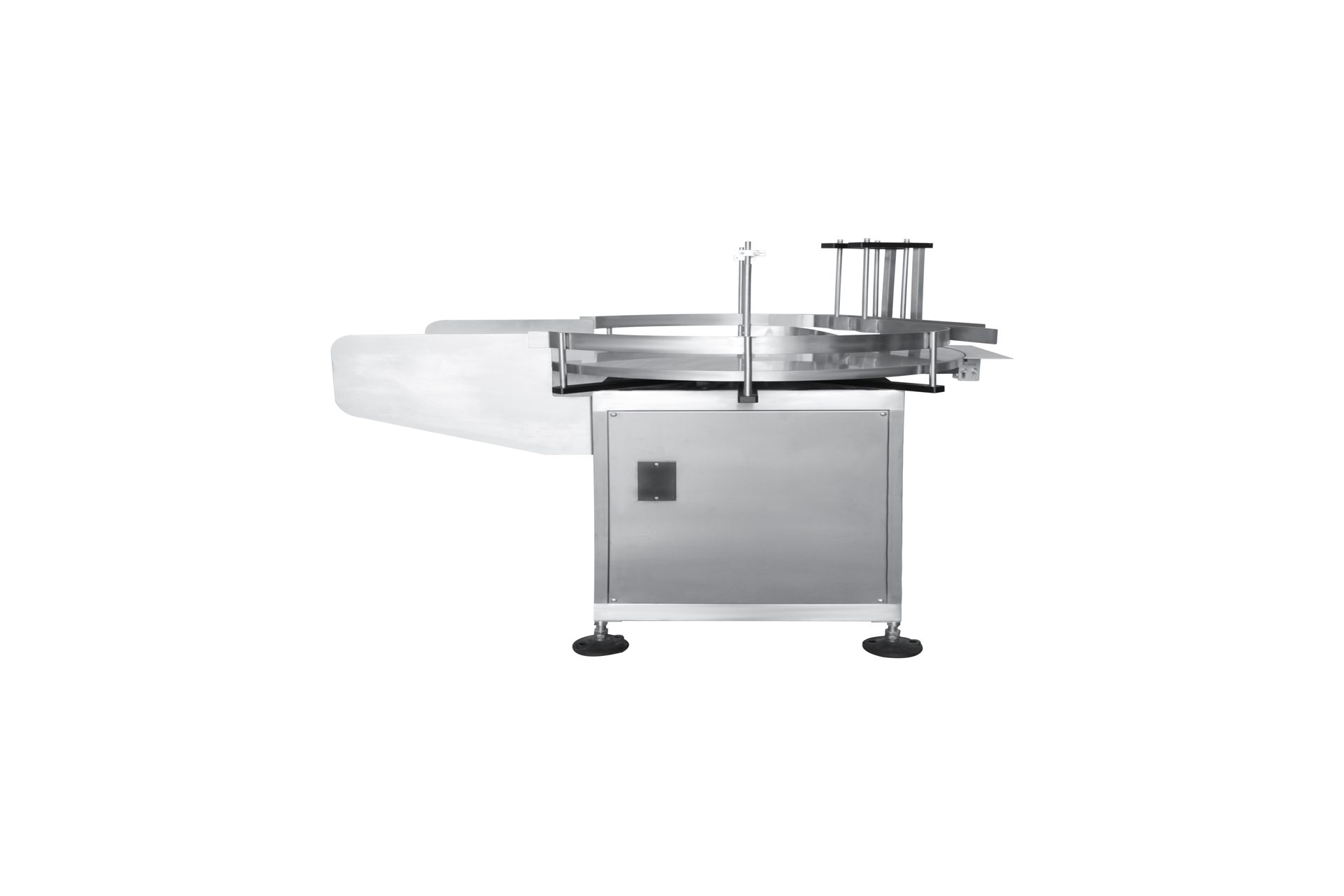 Stainless Steel Rotary Bottle Feeding Table: Front view