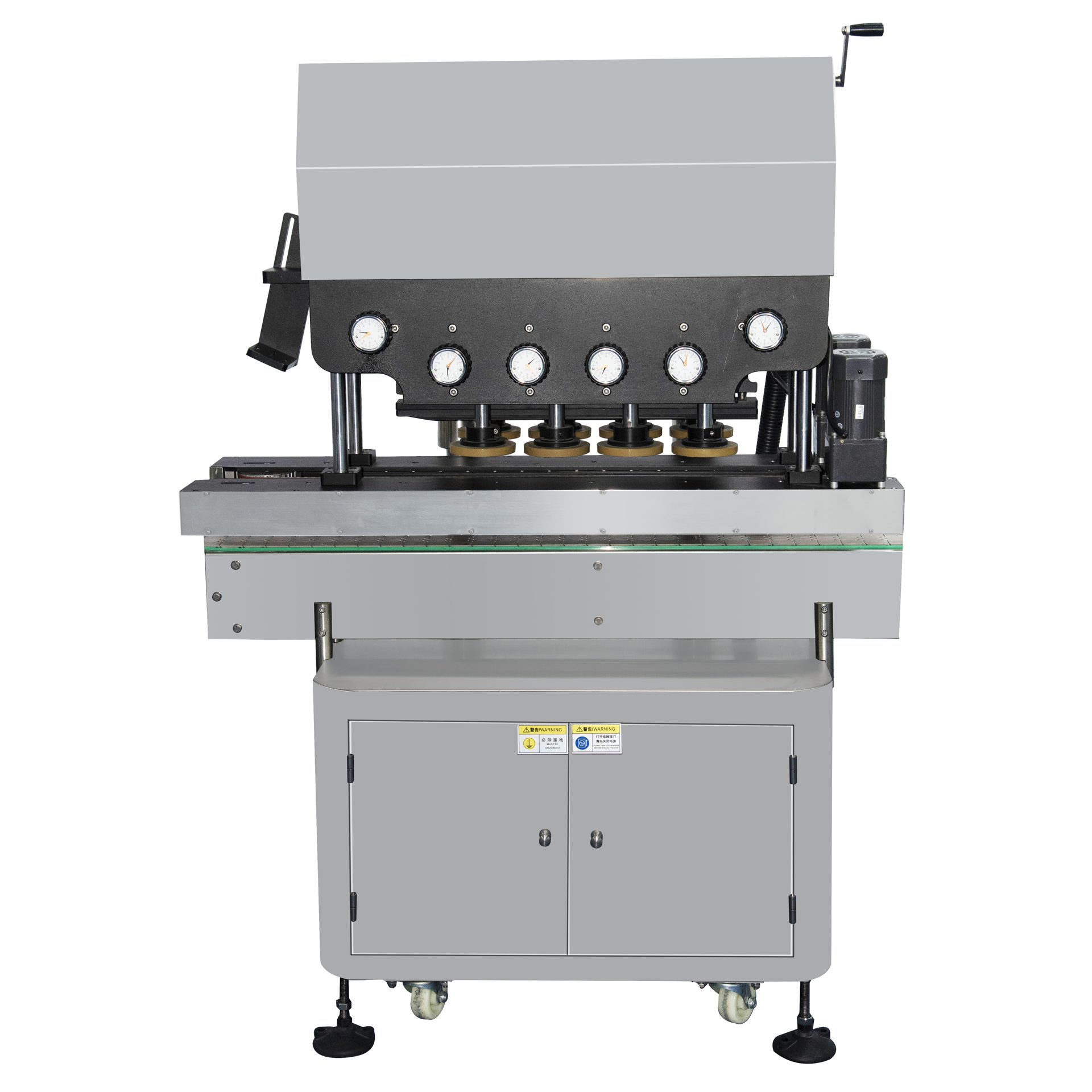 Eight-Wheel Inline Capping Machine: Front view