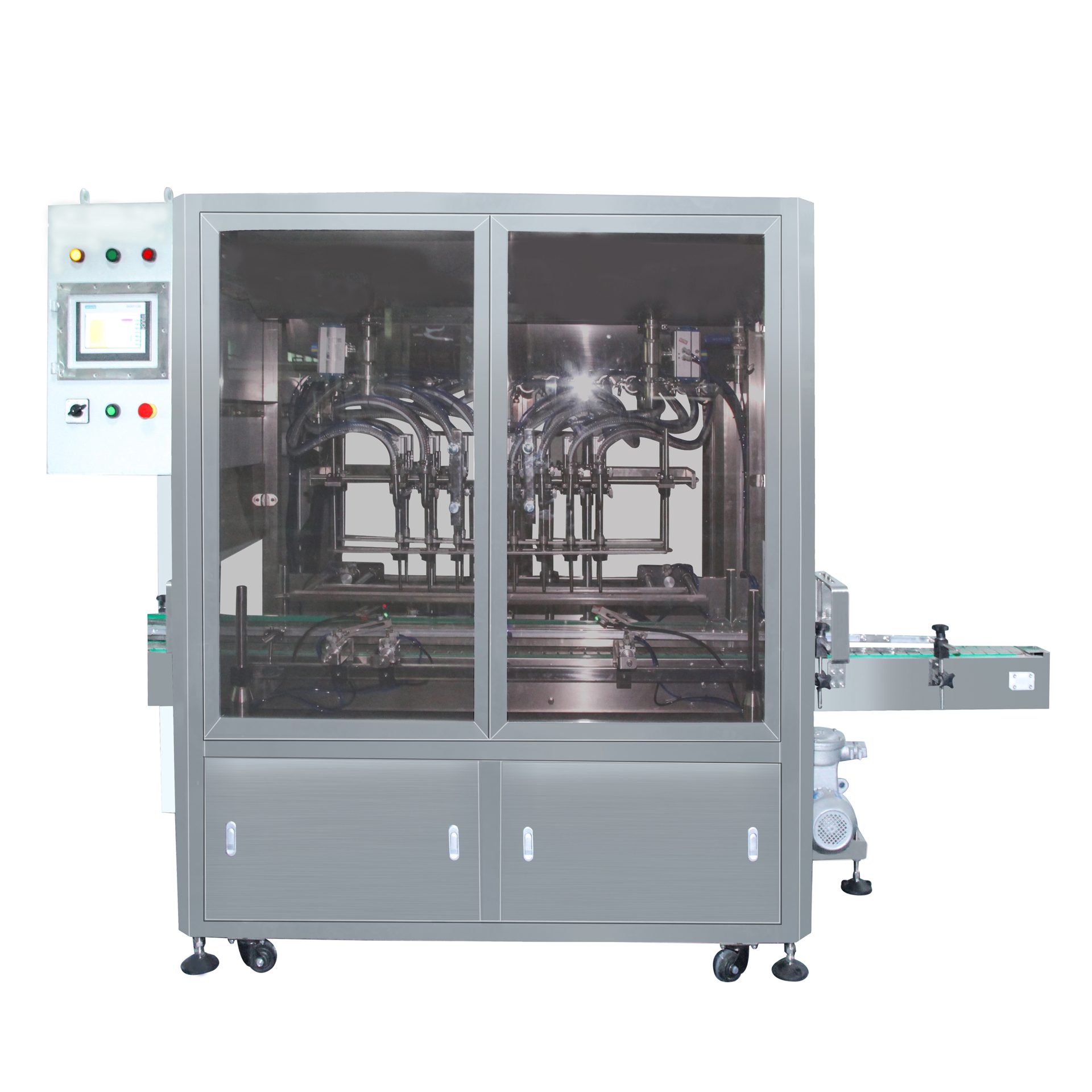 16-Head Gravity Filling Machine: Front view