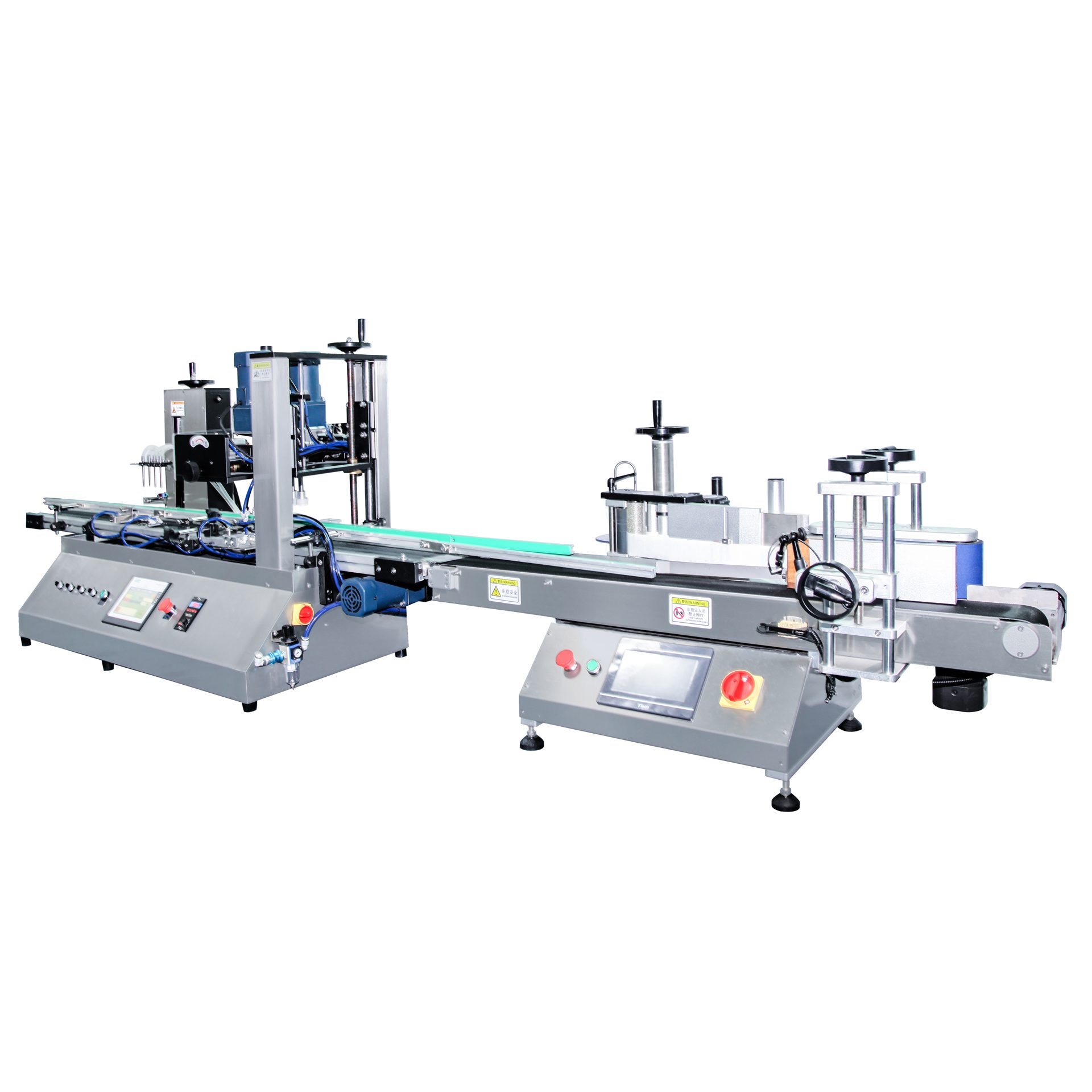 Tabletop dropper-bottle filling, capping and labeling line