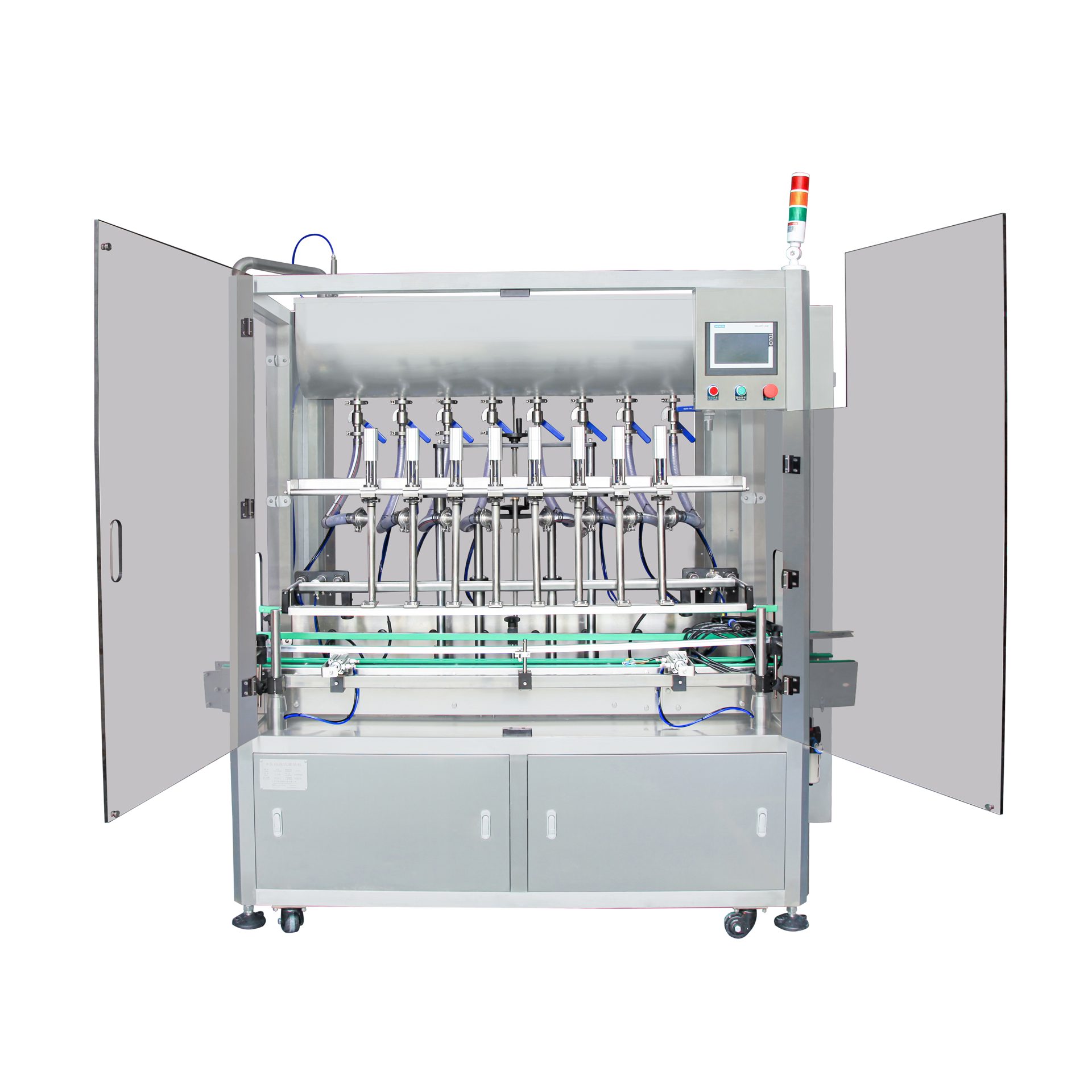 Engine-oil filling, capping and labeling line: Filling unit