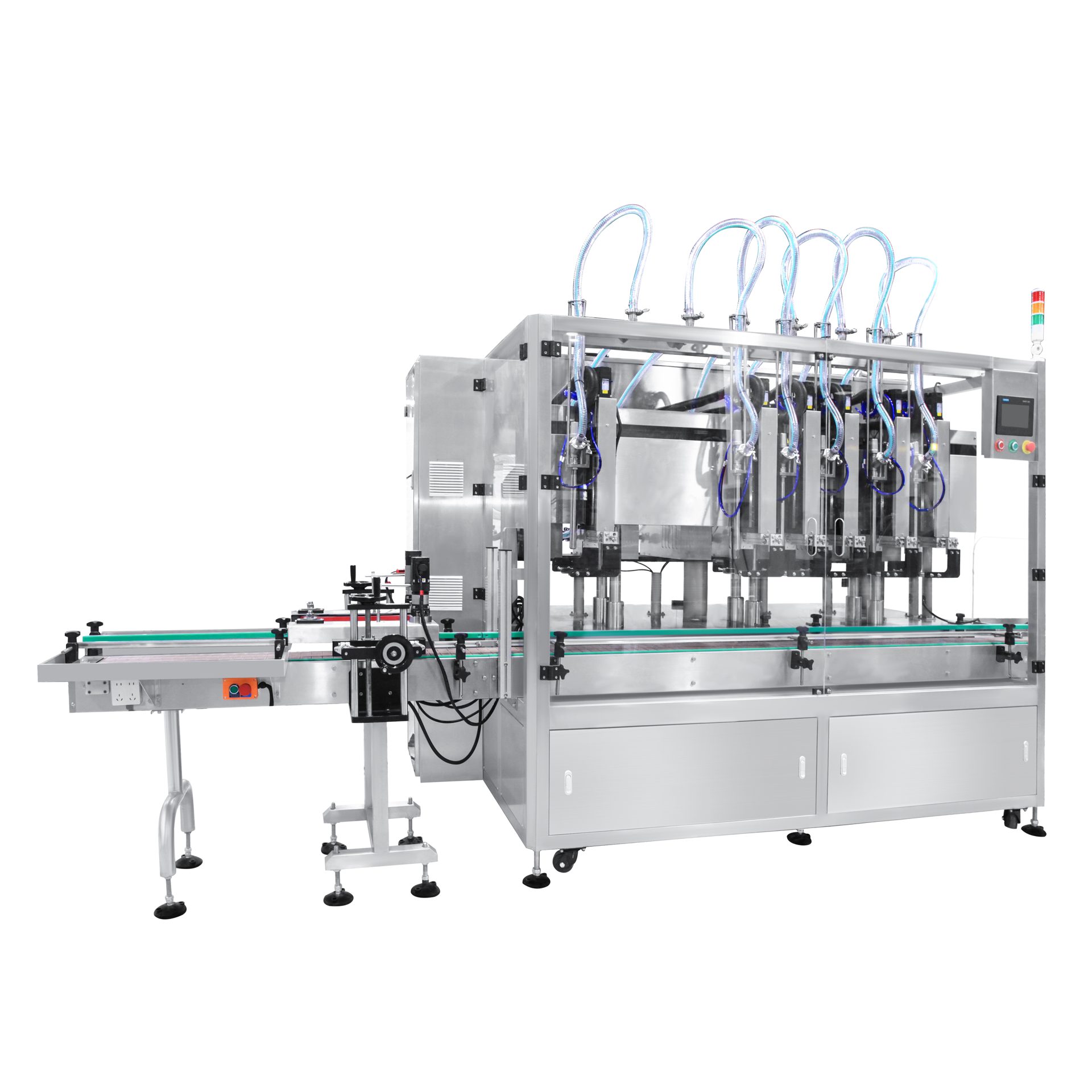 Laundry-liquid tracking filling and capping line: Filling unit