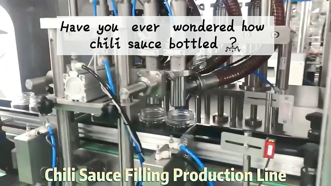Sauce piston filling and inline capping line